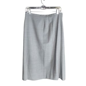 Lands’ End Women’s Gray Pencil Skirt Size 14 Stretch Career Office Classic NWT